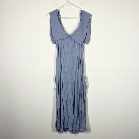 Reformation Blue Button Down Dress Size 8 - Picture 2 of 8